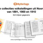 MyHeritage, de toonaangevende dienst voor familiegeschiedenis en DNA-testen, kondigt vandaag de publicatie aan van drie collecties aan volkstellingsgegevens uit Noorwegen, uit 1891, 1900 en 1910. Voor het digitaliseren van deze collecties heeft MyHeritage samengewerkt met het Nationaal Archief van Noorwegen (Arkivverket).